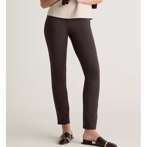 Quince Ultra-Stretch Brown Ponte Pants